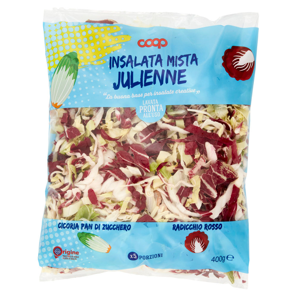 INSALATA MISTA MAXI FORMAT JULIEN PANDIZUCC E RADICCHIO ROSSO COOP BS G 400 - 46