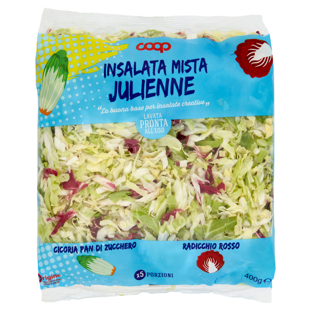 INSALATA MISTA MAXI FORMAT JULIEN PANDIZUCC E RADICCHIO ROSSO COOP BS G 400 - 38