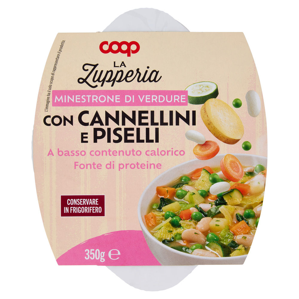 MINESTRONE DI VERDURE CON CANNELLINI E PISELLI  COOP CIOT 350 G - 0