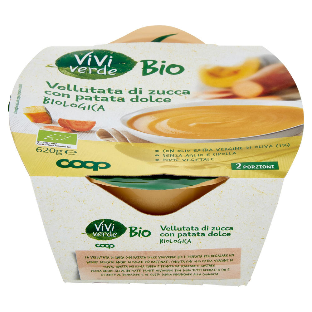 VELLUTATA DI ZUCCA CON PATATA DOLCE VIVI VERDE BIO COOP CIOT G 620 - 7