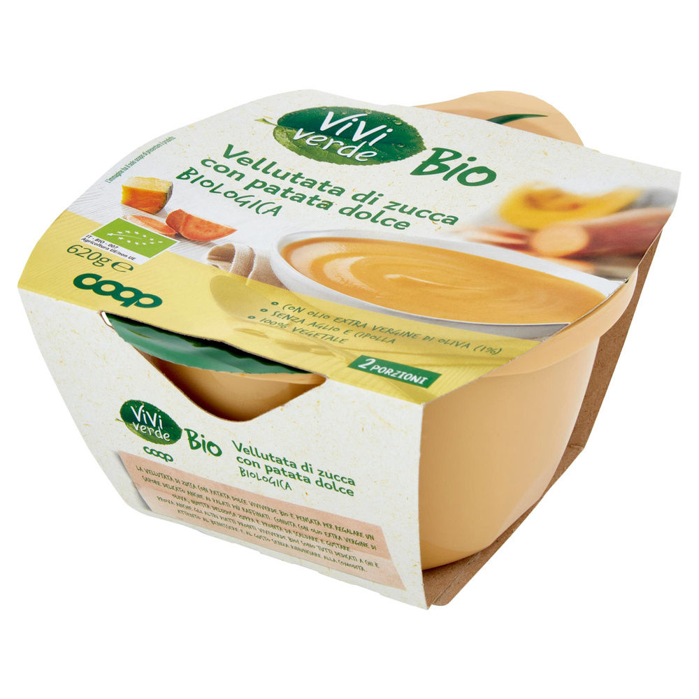 VELLUTATA DI ZUCCA CON PATATA DOLCE VIVI VERDE BIO COOP CIOT G 620 - 2