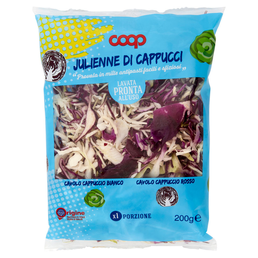 JULIENNE DI CAVOLI CAPPUCCI BICOLOR COOP ORIGINE BS G 200 - 23