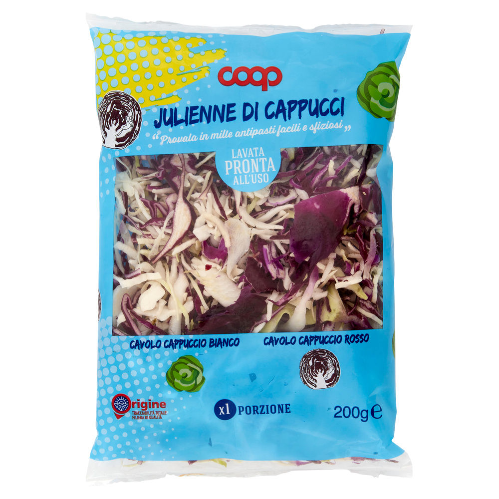 JULIENNE DI CAVOLI CAPPUCCI BICOLOR COOP ORIGINE BS G 200 - 22