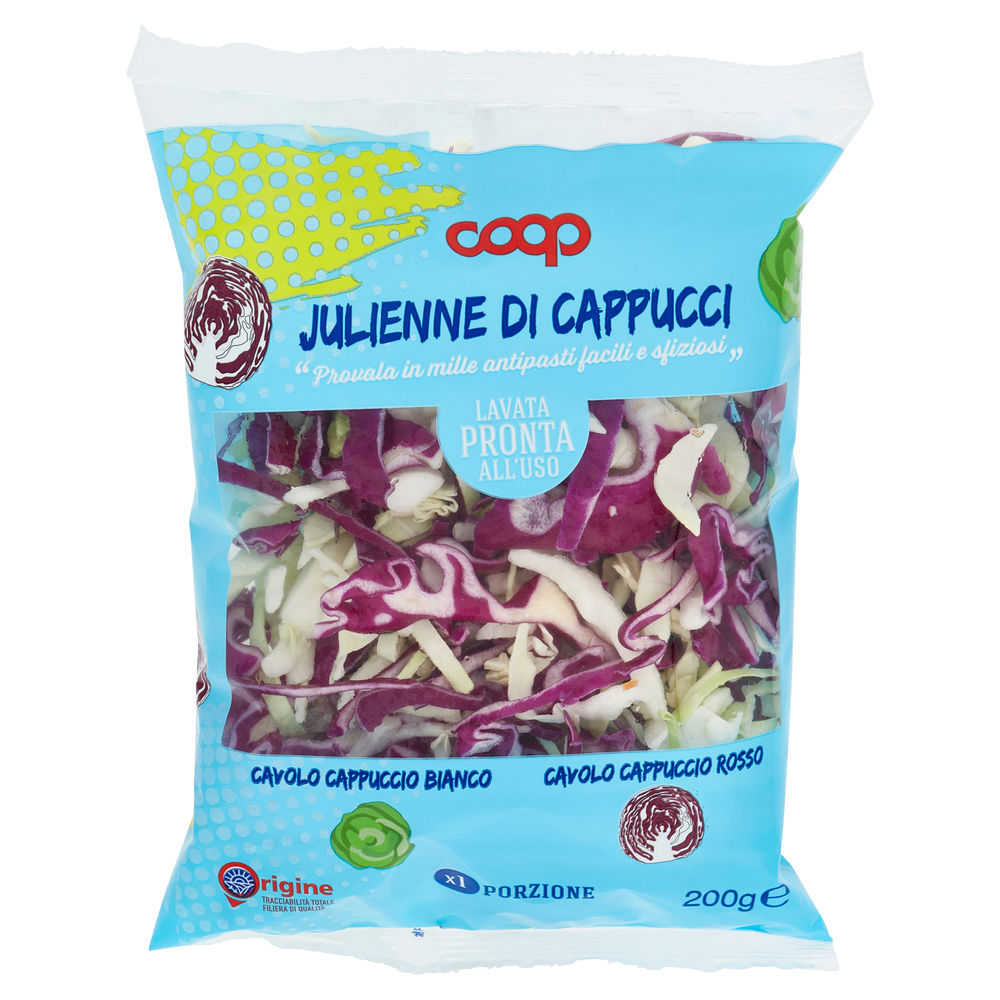 JULIENNE DI CAVOLI CAPPUCCI BICOLOR COOP ORIGINE BS G 200 - 31