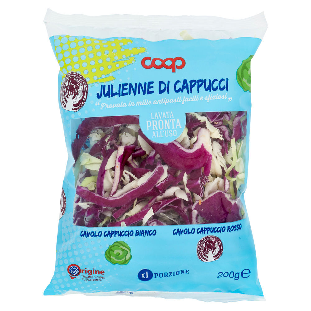 JULIENNE DI CAVOLI CAPPUCCI BICOLOR COOP ORIGINE BS G 200 - 30