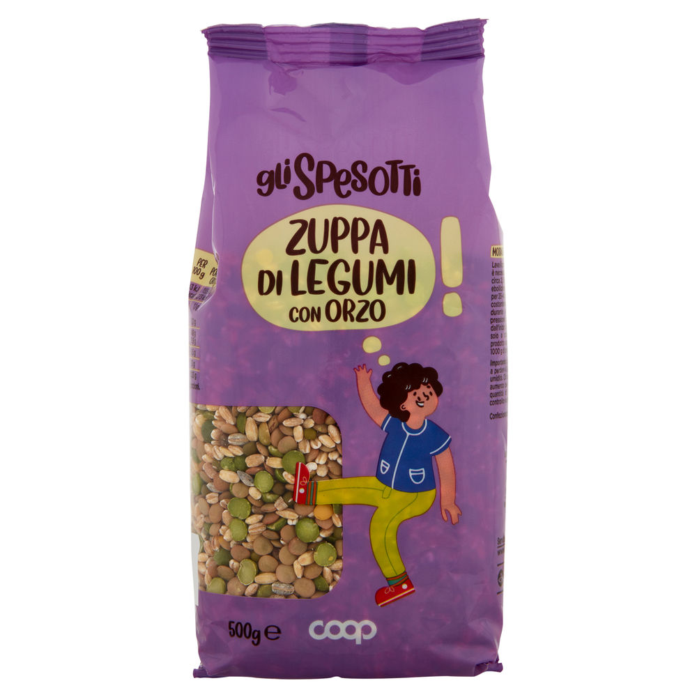 Zuppa di legumi con orzo gli spesotti coop bs g 500