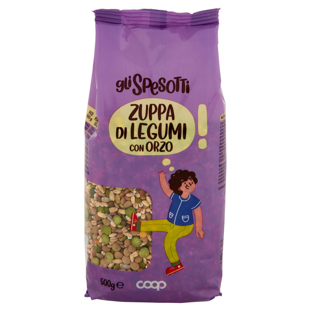 ZUPPA DI LEGUMI CON ORZO GLI SPESOTTI COOP BS G 500 - 5