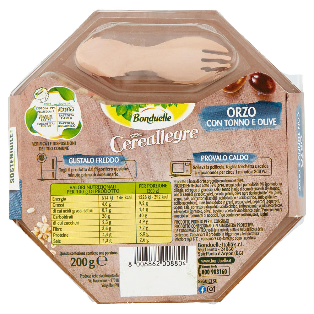 INSALATA D'ORZO E TONNO CEREALLEGRE CIOT G 200 - 1