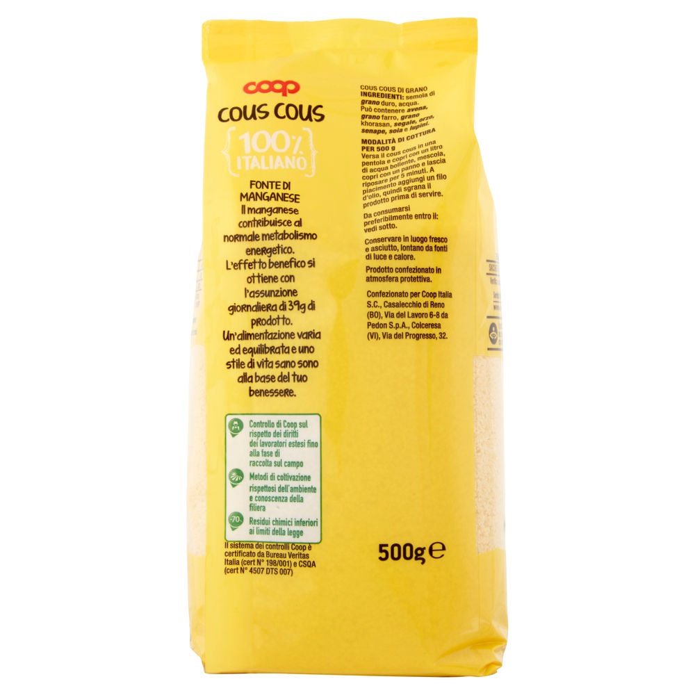 COUS COUS 100% ITALIA COOP IT SH G500 - 2