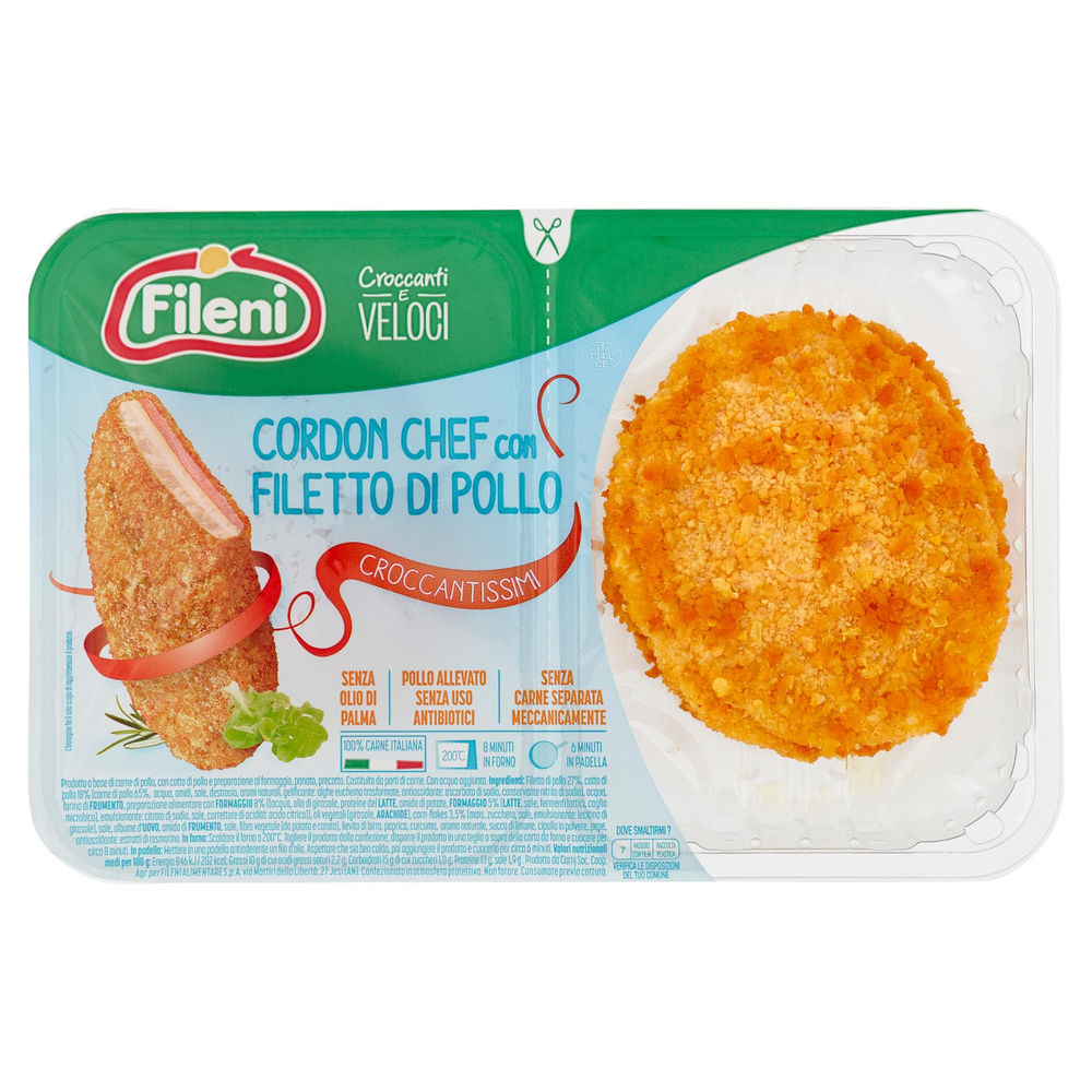 Cordon bleu di pollo e tacchino  x 4  500 g fileni