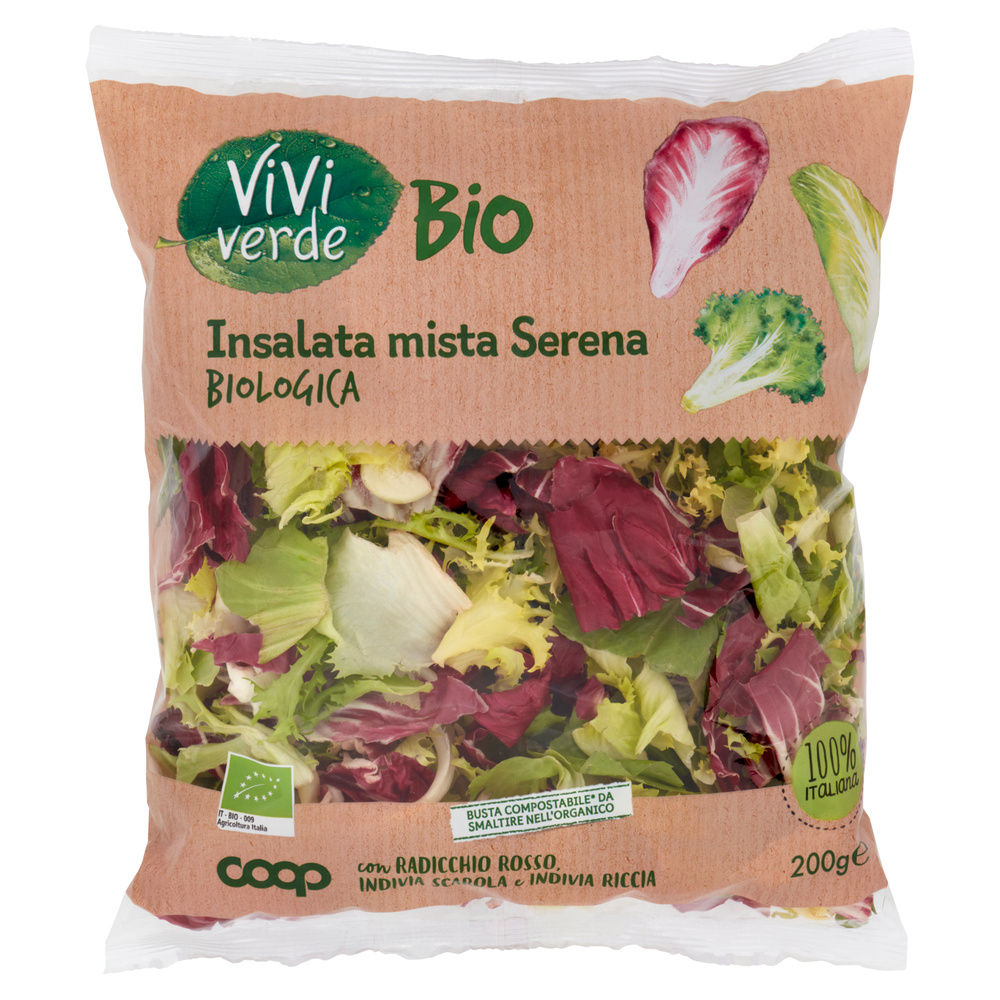 INSALATA MISTA SERENA VIVI VERDE BIO COOP IT I^ BS G 200 - 14