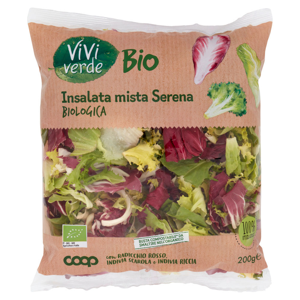 INSALATA MISTA SERENA VIVI VERDE BIO COOP IT I^ BS G 200 - 13