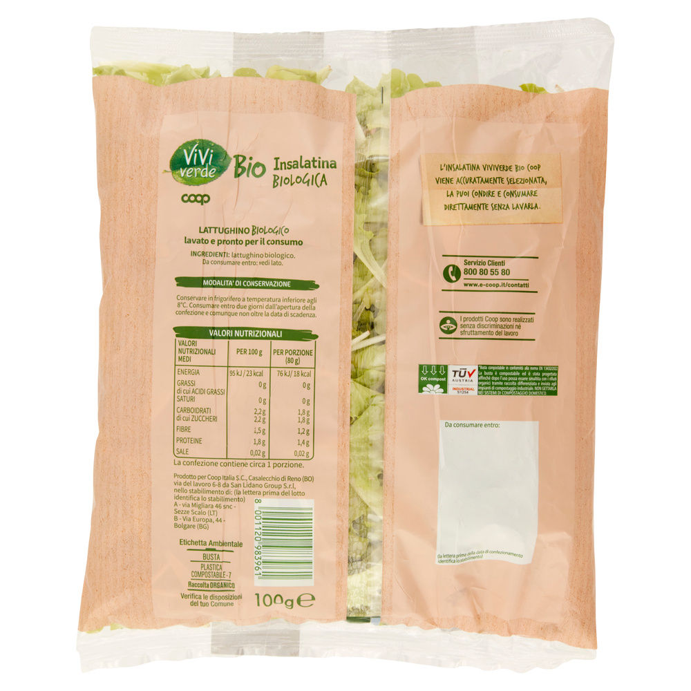 INSALATINA VIVI VERDE BIO COOP IT I^ BS G 100 - 14