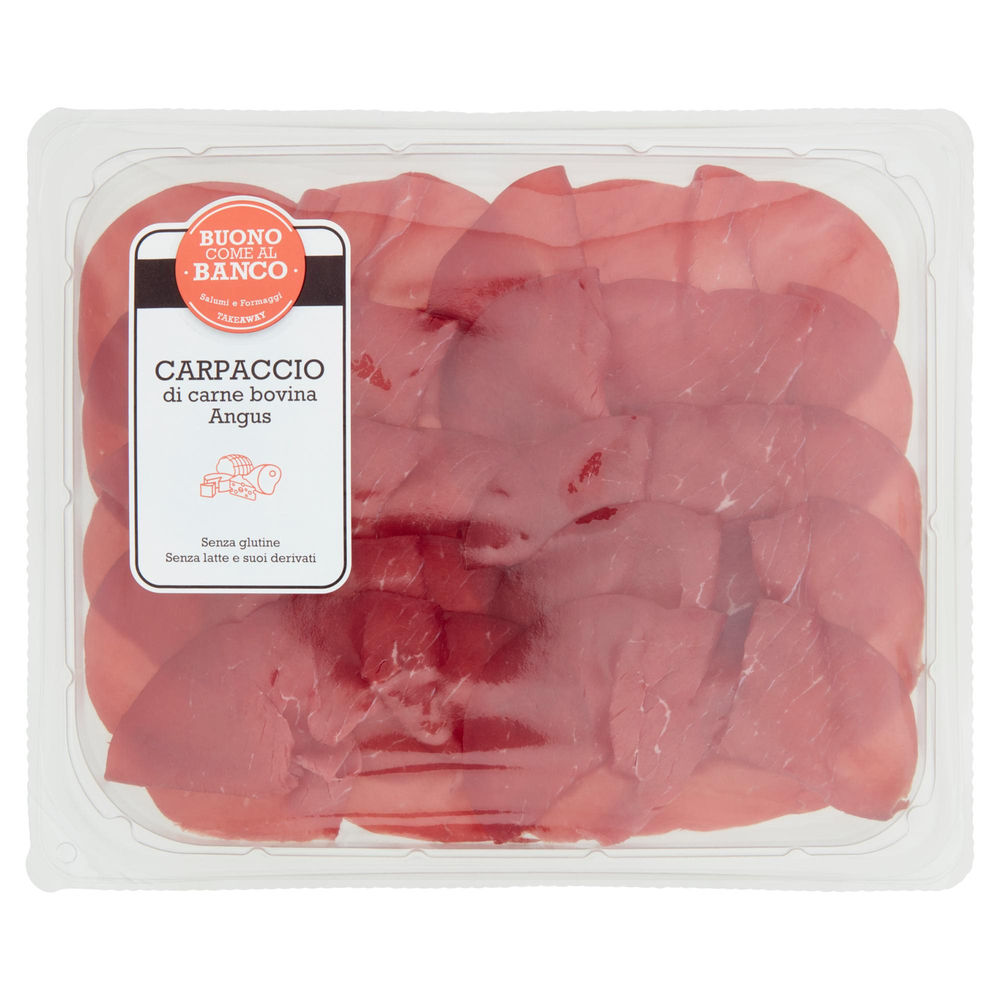 Carpaccio di  carne bovina angus buono come al banco  take away 100g