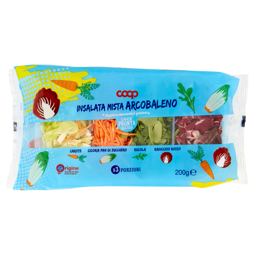 INSALATA MISTA ARCOBALENO COOP ORIGINE VH FLOW PACK  G 200 - 12