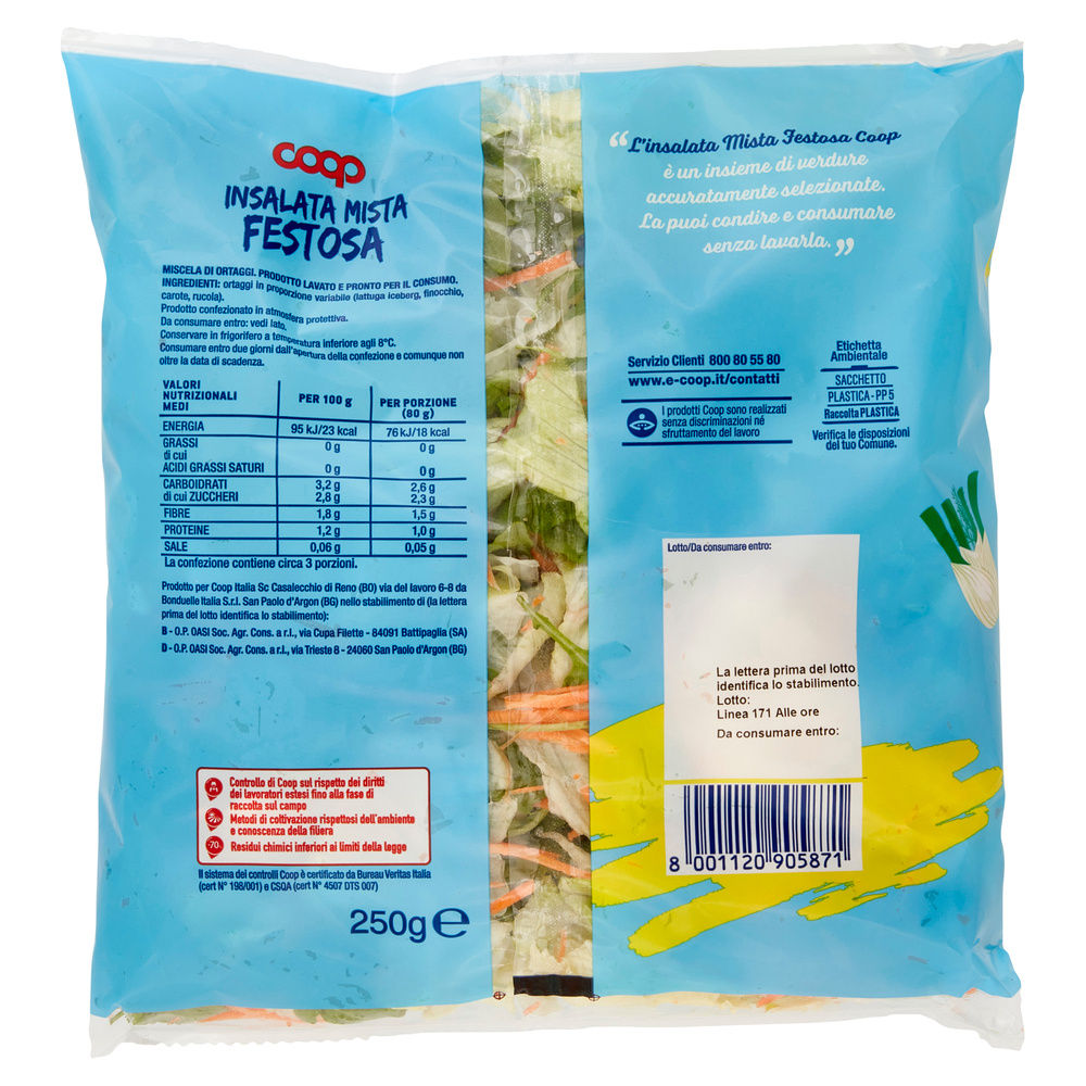 INSALATA MISTA FESTOSA COOP BS G 250 - 21
