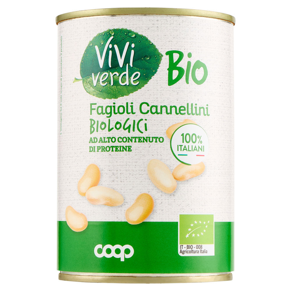 FAGIOLI CANNELLINI BIO VIVI VERDE COOP LATTINA G 400 SG G 240 - 0