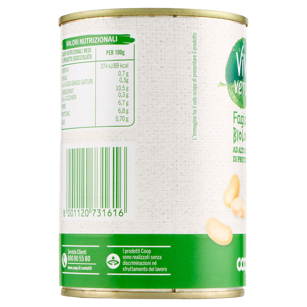 FAGIOLI CANNELLINI BIO VIVI VERDE COOP LATTINA G 400 SG G 240 - 11