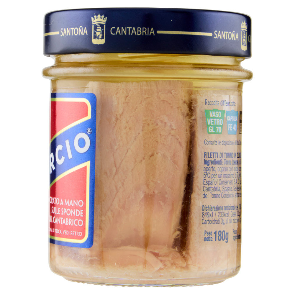 FILETTI TONNO OLIO OLIVA CONSORCIO  VASO VETRO G 180 - 5