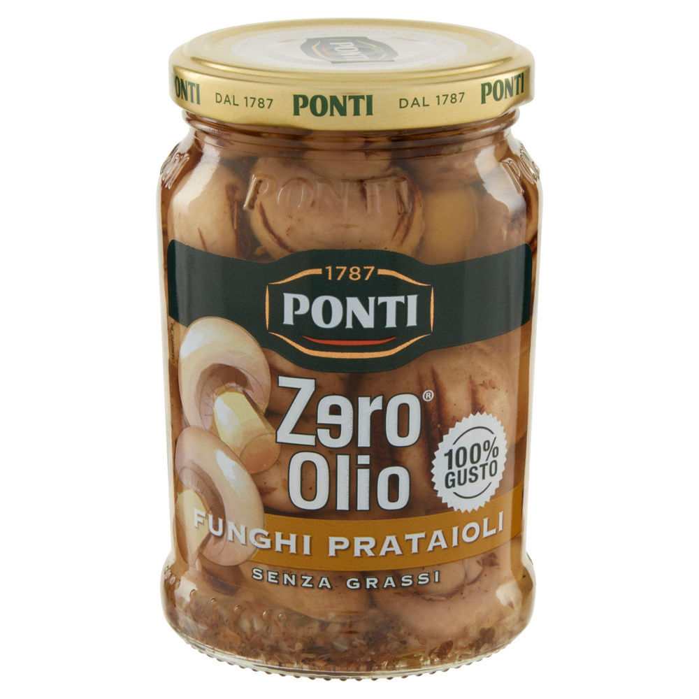 FUNGHI PRATAIOLI GRIGLIATI  ZERO OLIO PONTI VASO VETRO G  300 SGOCC G 170 - 7