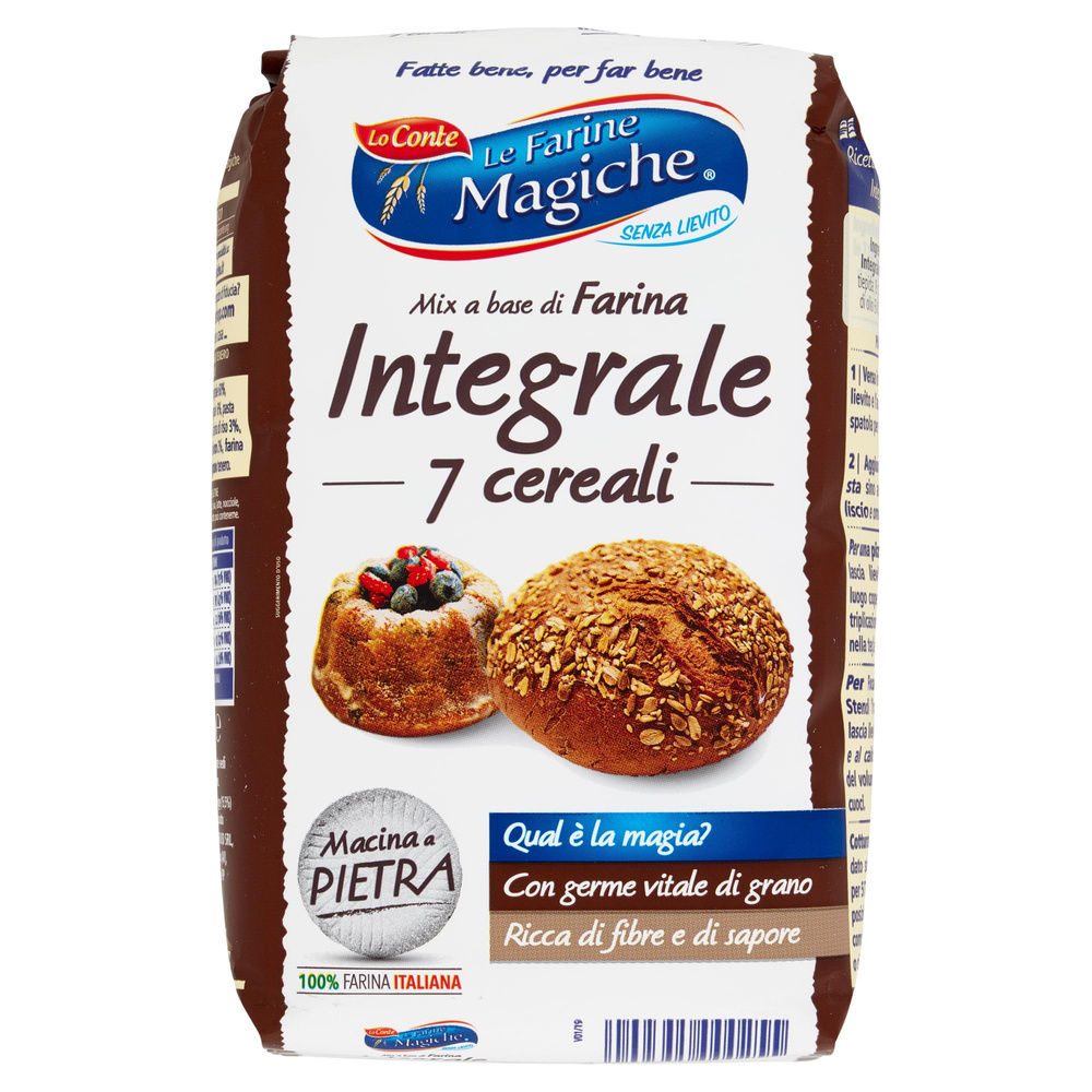 MIX INTEGRALE 7 CEREALI FARINE MAGICHE LO CONTE 900G - 7