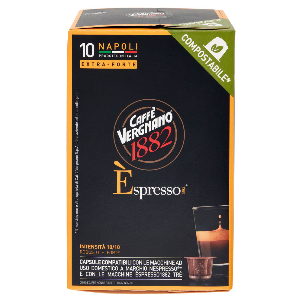 CAFFE' E'SPRESSO NAPOLI COMPOSTABILE VERGNANO 10CAPSX G 5 - 2