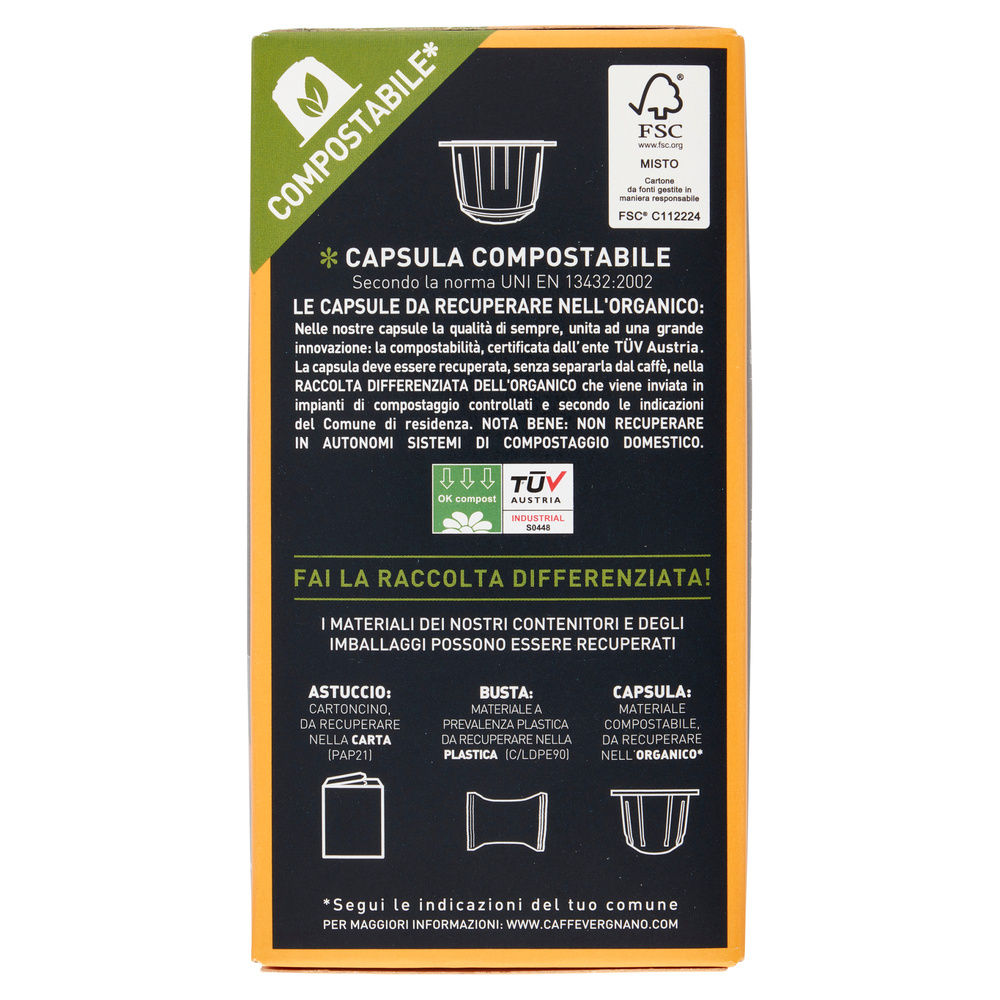 CAFFE' E'SPRESSO NAPOLI COMPOSTABILE VERGNANO 10CAPSX G 5 - 5