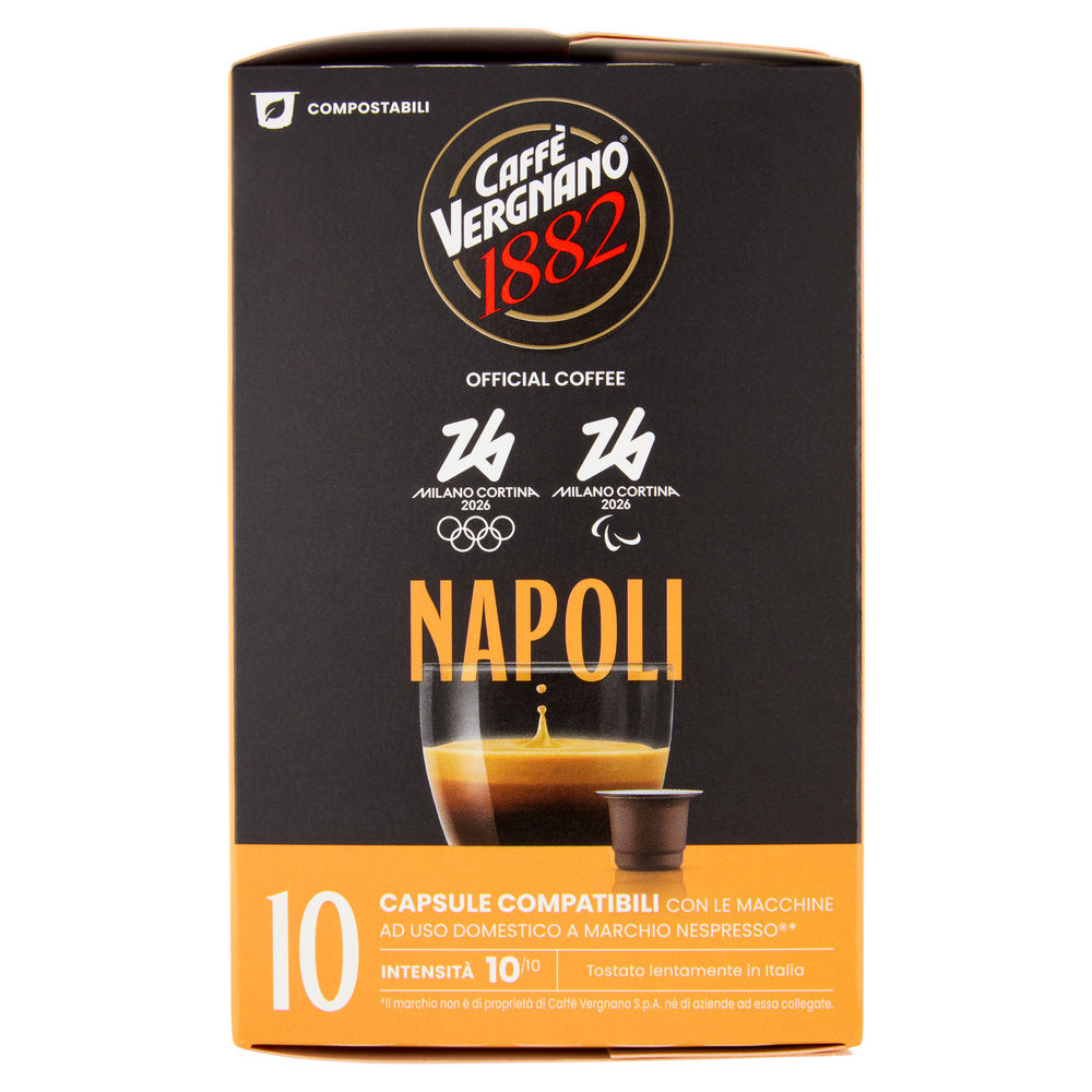 CAFFE' E'SPRESSO NAPOLI COMPOSTABILE VERGNANO 10CAPSX G 5 - 0