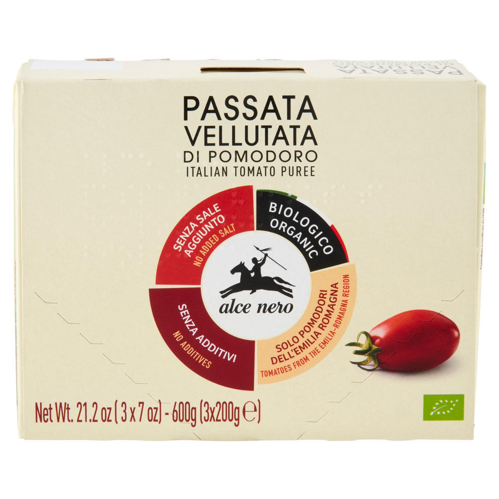 PASSATA VELLUTATA DI POMODORO BIO ALCE NERO MULTIPACK PZ.3XG 200 - 2