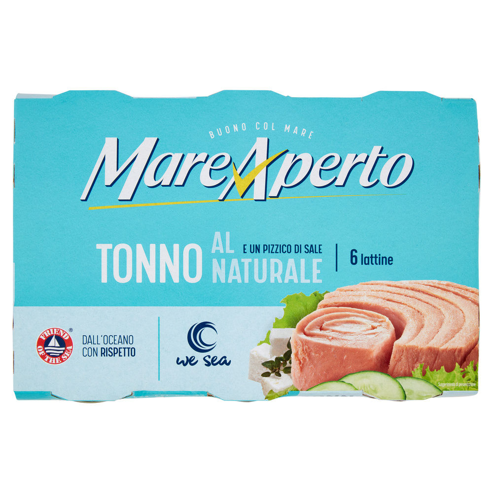 TONNO AL NATURALE E UN PIZZICO DI SALE MARE APERTO CLUSTER 6X80G SGOCC.6X56G - 0