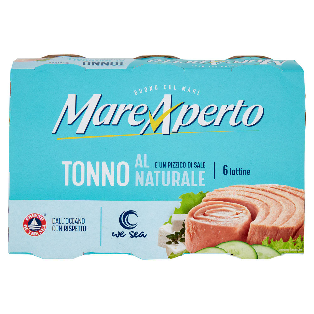 TONNO AL NATURALE E UN PIZZICO DI SALE MARE APERTO CLUSTER 6X80G SGOCC.6X56G - 5