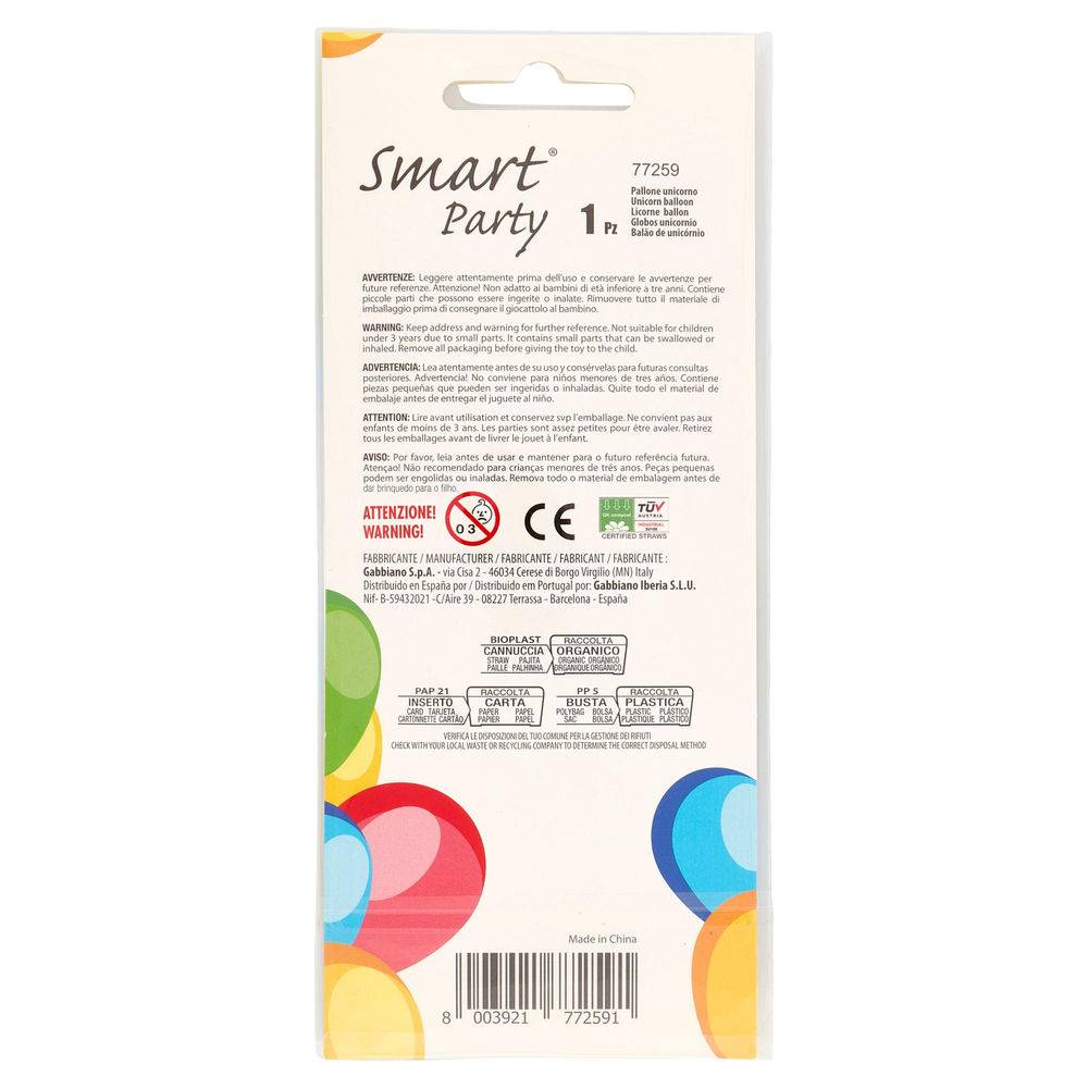PALLONCINI MYLAR UNICORN 46 SMART PZ.1 - 1