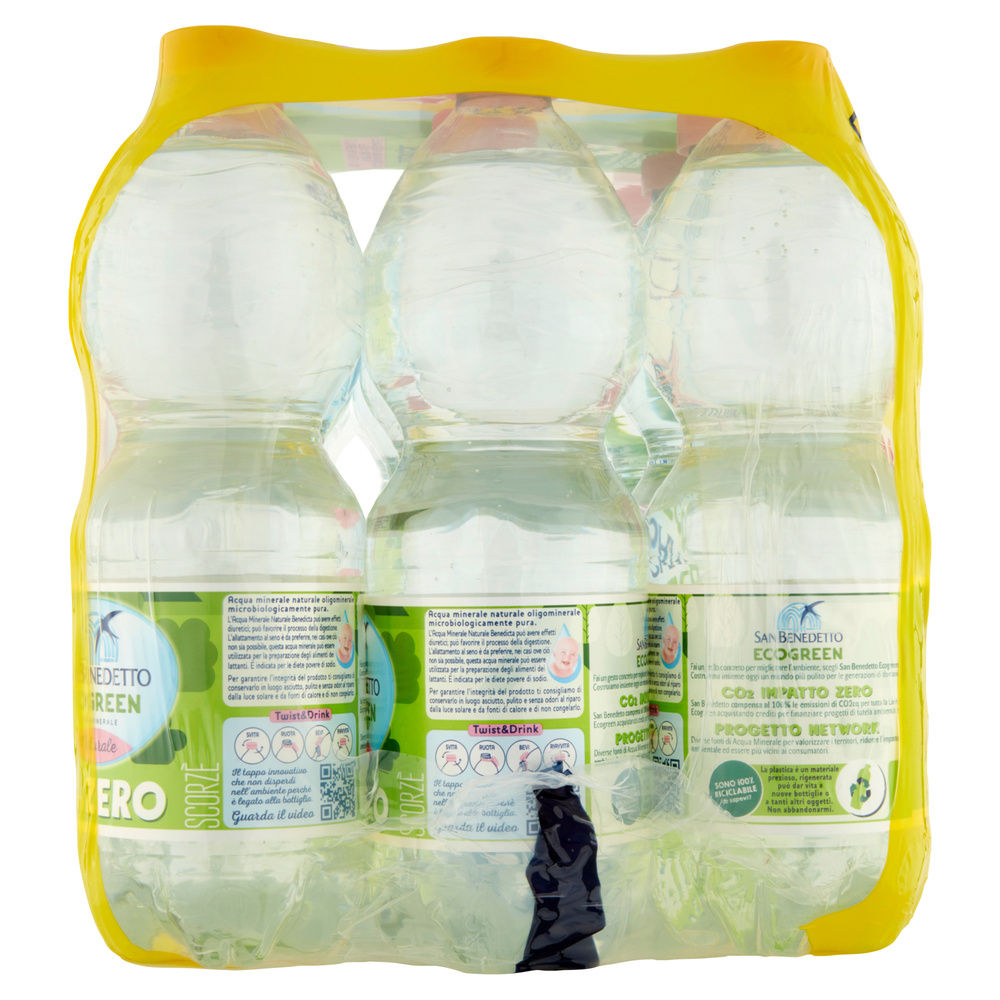 ACQUA MINERALE NATURALE ECOGREEN SAN BENEDETTO CLUSTER ML 500 X 12 - 5