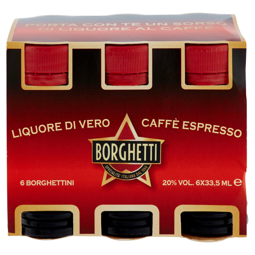 LIQUORE AL CAFFÈ BORGHETTINO 20 GRADI CLUSTER PET ML 33,5 X 6 - 2