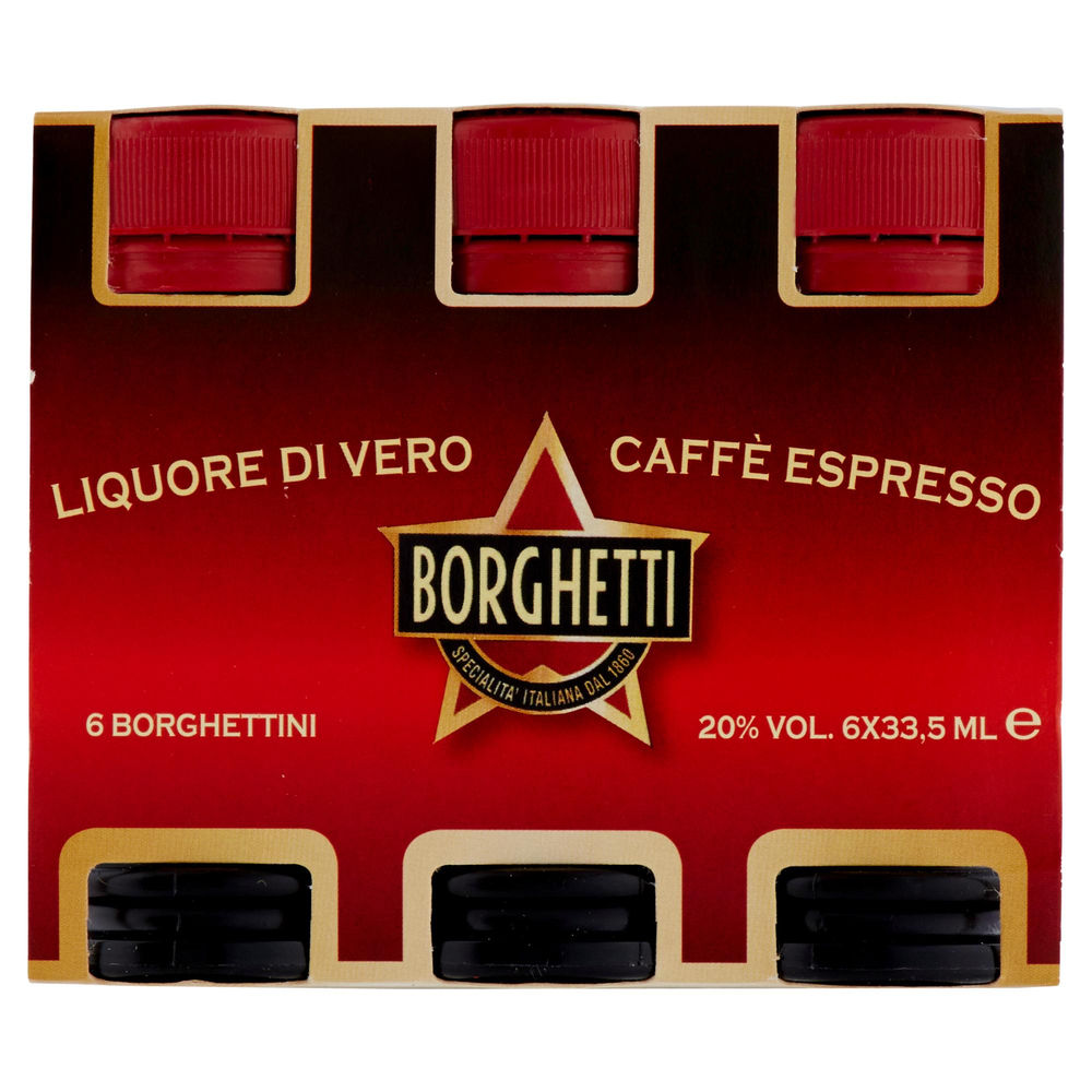 LIQUORE AL CAFFÈ BORGHETTINO 20 GRADI CLUSTER PET ML 33,5 X 6 - 1