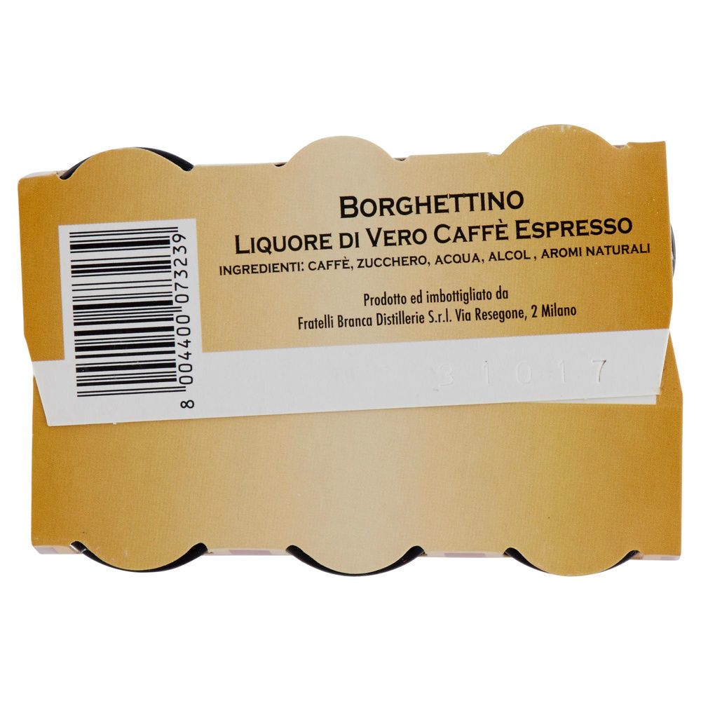 LIQUORE AL CAFFÈ BORGHETTINO 20 GRADI CLUSTER PET ML 33,5 X 6 - 7