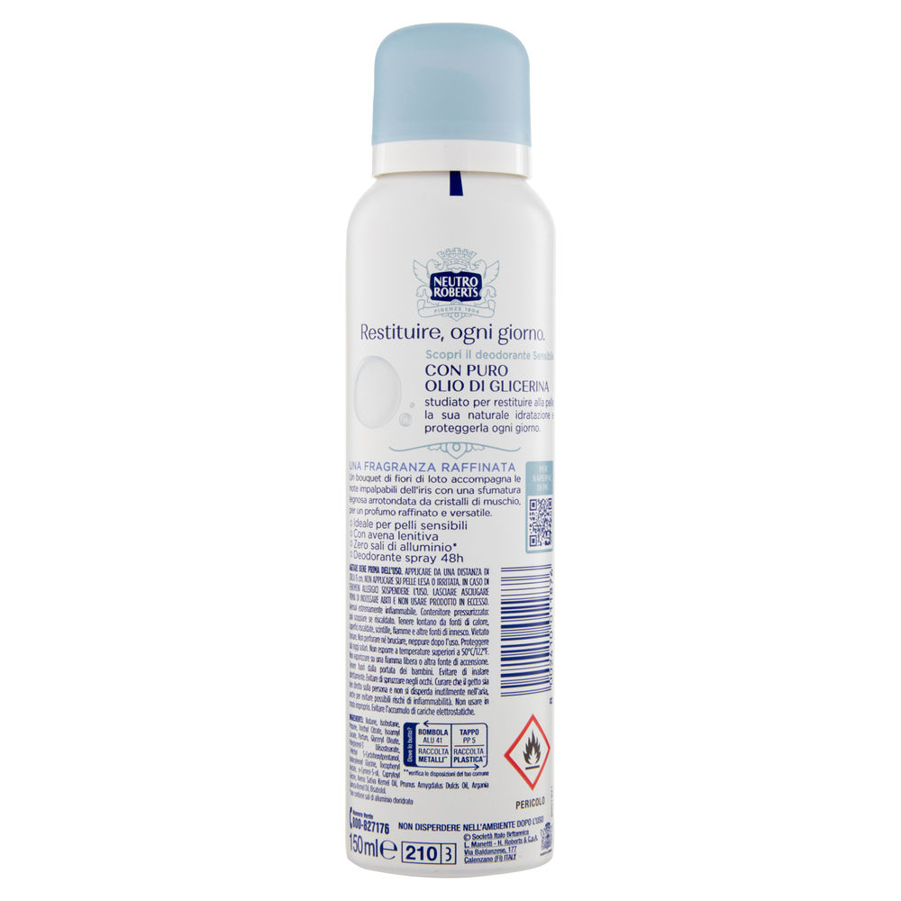 DEODORANTE SPRAY NEUTRO ROBERTS AVENA E LOTO ML 150 - 1