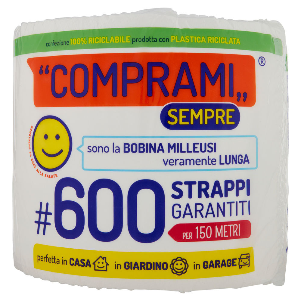 Asciugatutto comprami sempre bobina 2v 600strappi 60%pcr pz.1