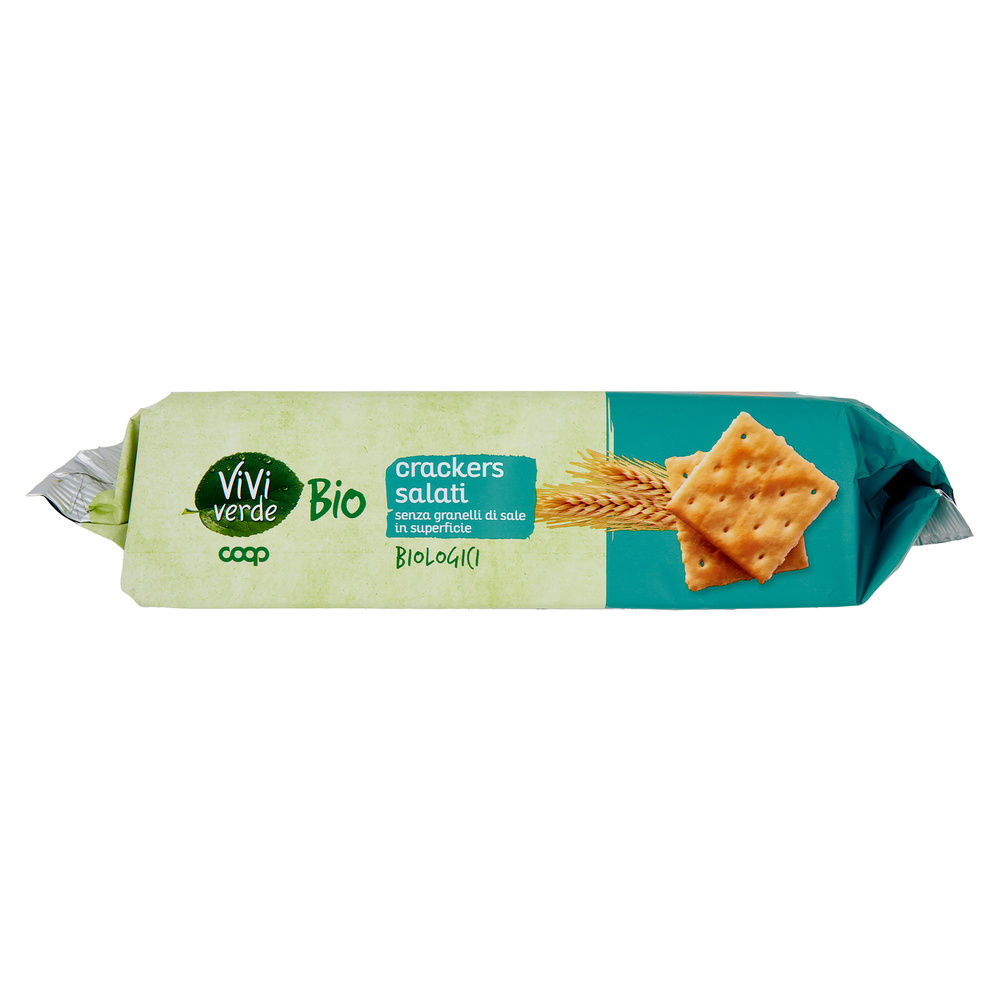 CRACKERS SALATI SENZA GRANELLI DI SALE IN SUPERFICIE BIO VIVI VERDE COOP G 200 - 7