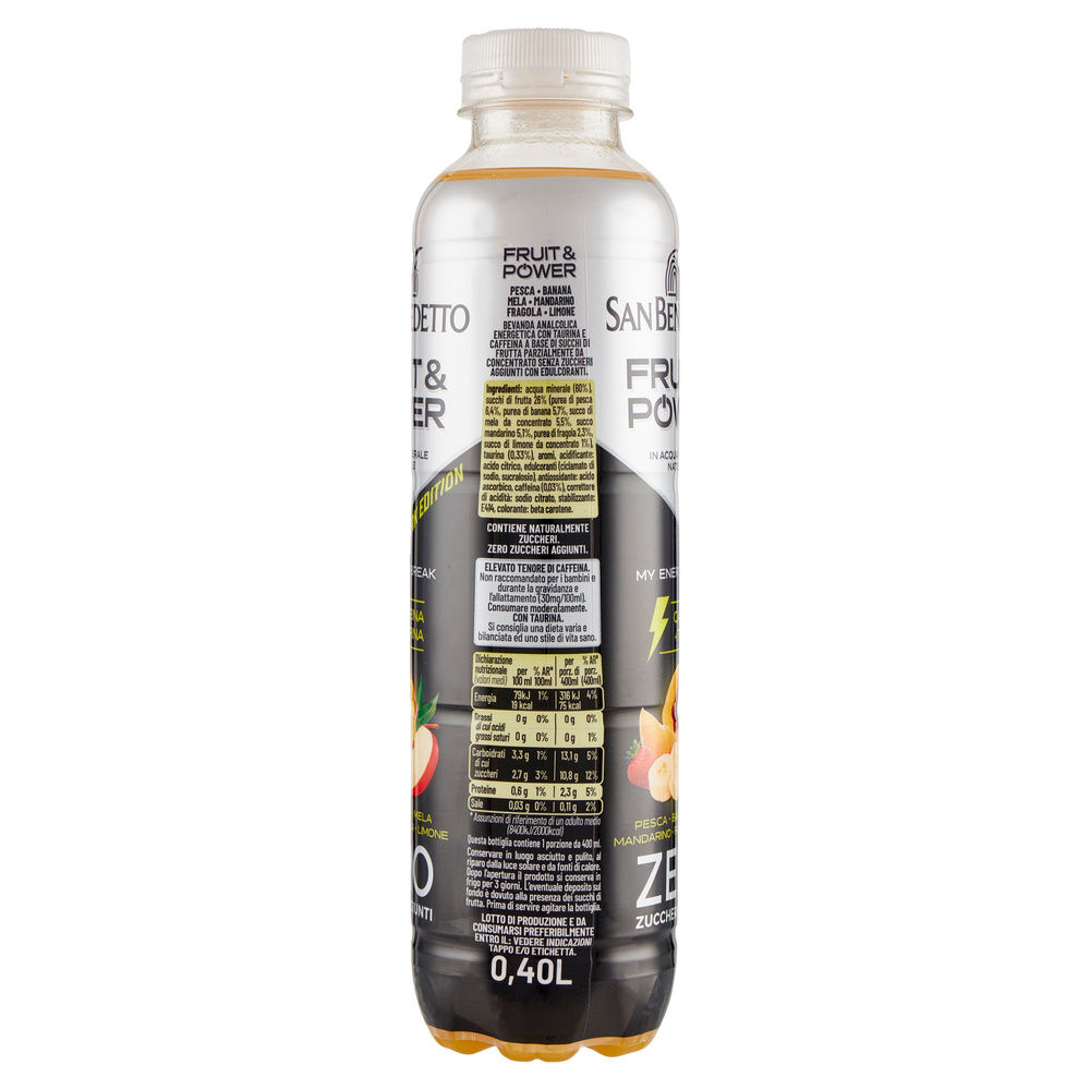FRUIT&POWER DARK EDITION SENZA ZUCCHERI AGGIUNTI SAN BENEDETTO PET ML 400 - 6