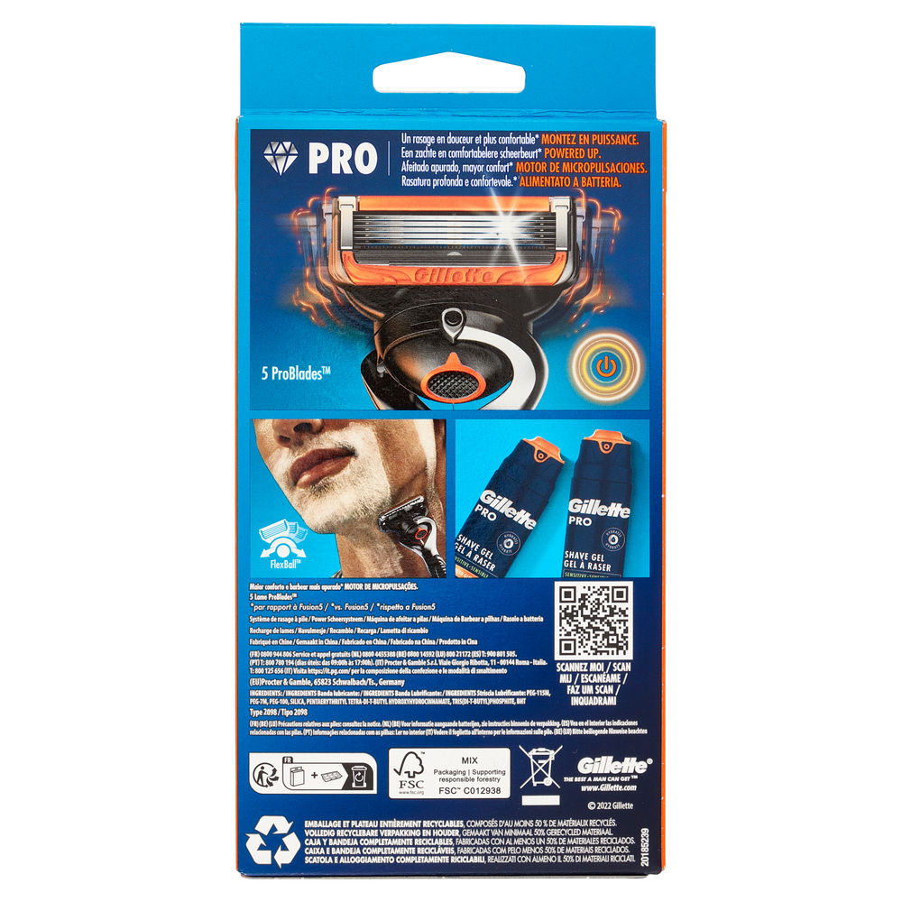 RASOIO GILLETTE PROGLIDE FLEXBALL POWER 2UP PZ.1 - 1