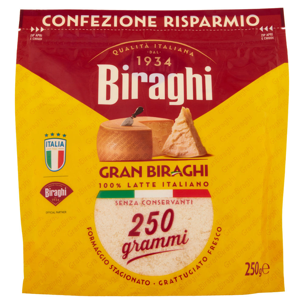 Grattugiato fresco gran biraghi busta 250 g