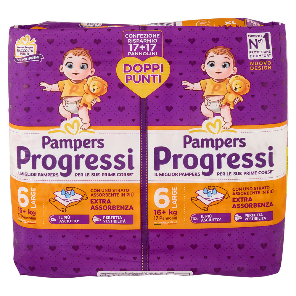 PANNOLINI PAMPERS PROGRESSI XL PZ.34 - 3