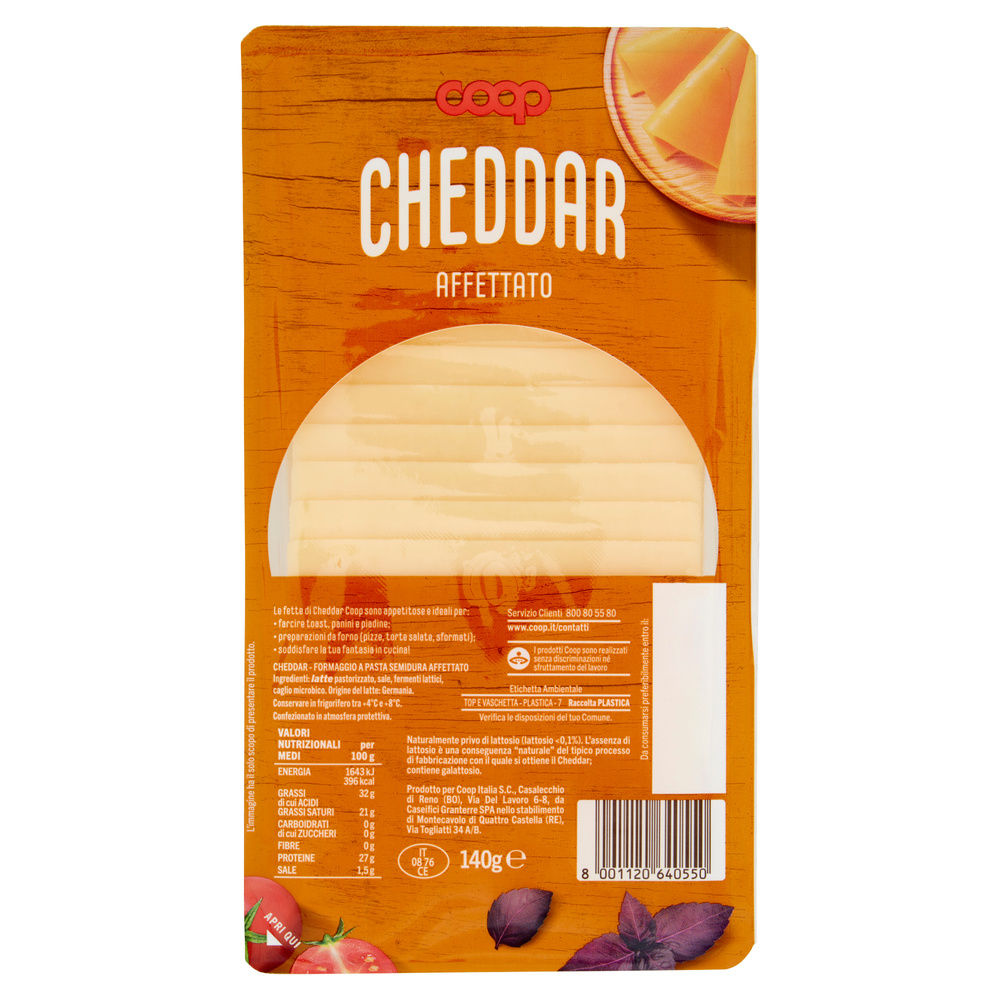 CHEDDAR FETTE COOP G 140 - 2