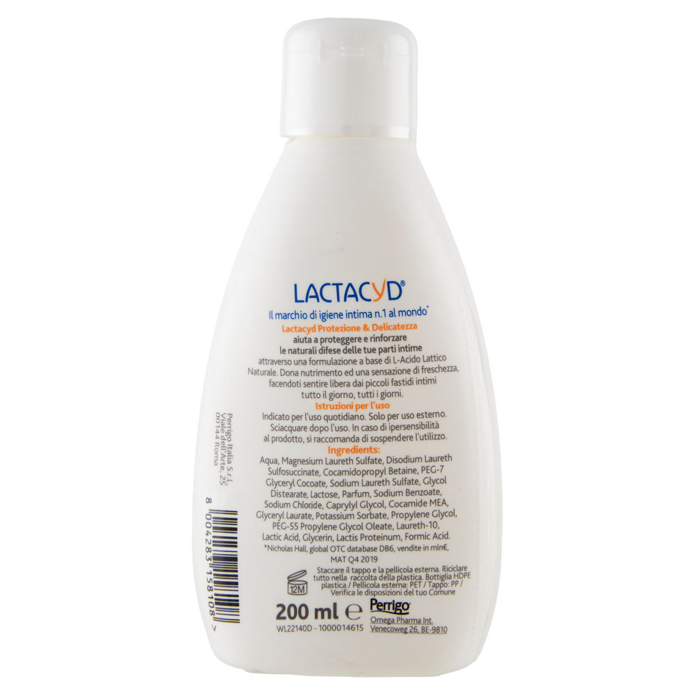 DETERGENTE INTIMO LACTACYD PROTEZIONE E DELICATEZZA ML 200 - 1