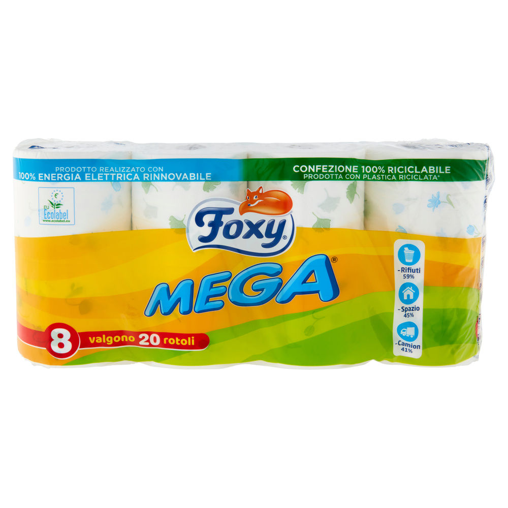 CARTA IGIENICA FOXY MEGA 2V ROTOLONE DECORATO CELLO PZ.8 - 4