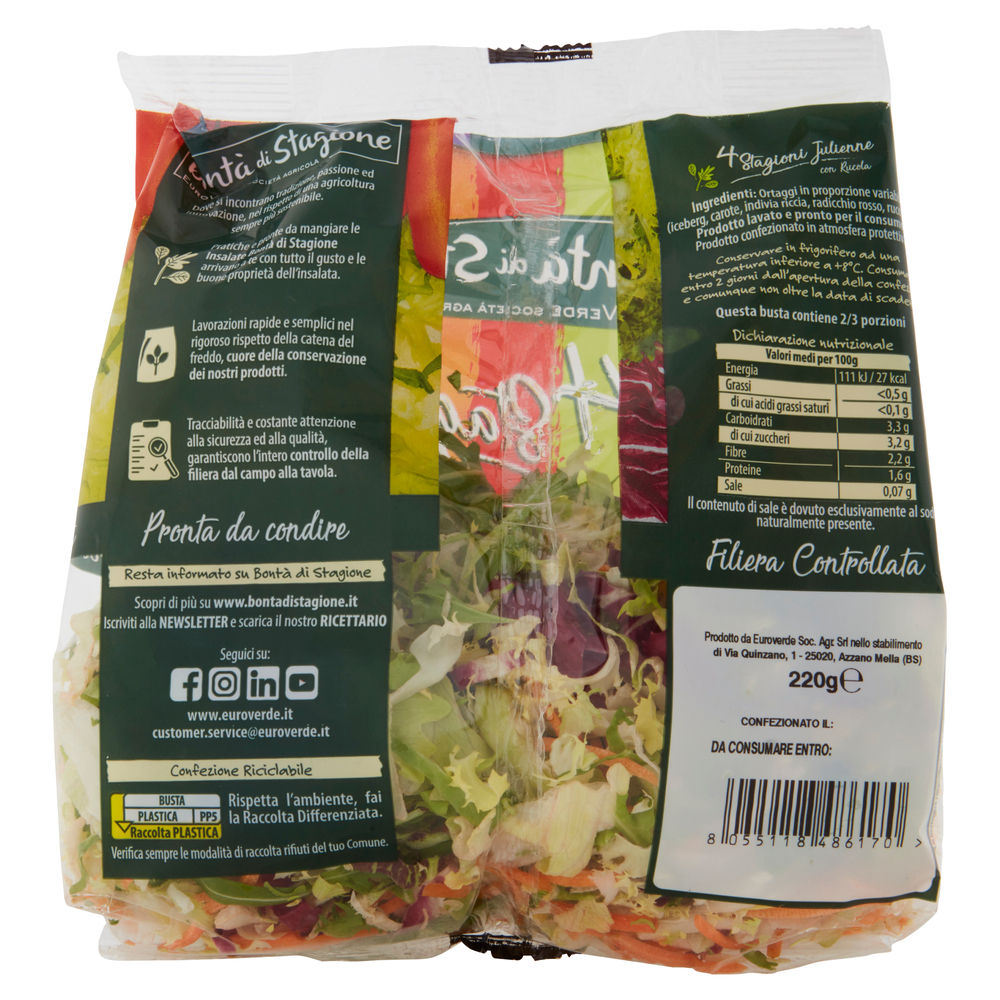INSALATA 4 STAGIONI JULIENNE BONTA' DI STAGIONE BS G 220 - 1
