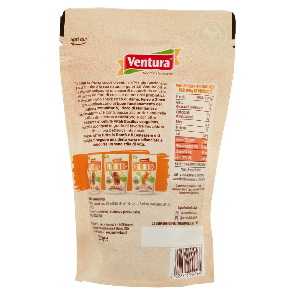 PROBIOTIC BB PLUS ANACARDI VENTURA DOYPACK G 100 - 1