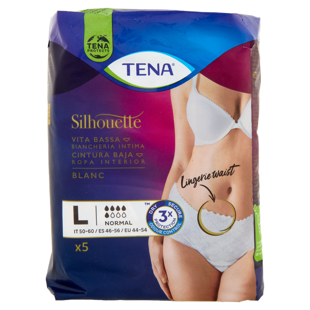 ASSORBENTI PER INCONTINENZA TENA SILHOUETTE NORMAL BLANC LARGE PEZZI 5 - 3