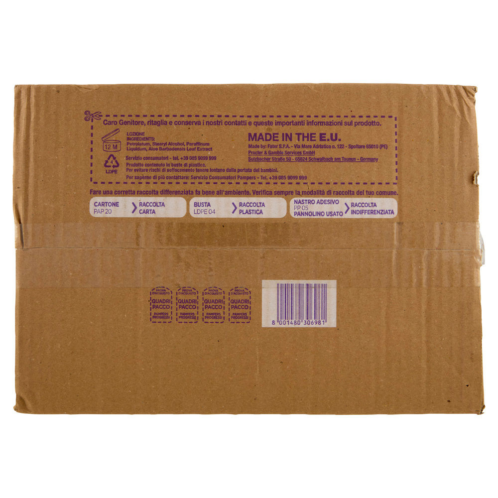 PANNOLINI PAMPERS PROGRESSI QUADRIPACK XL PZ.68 - 5